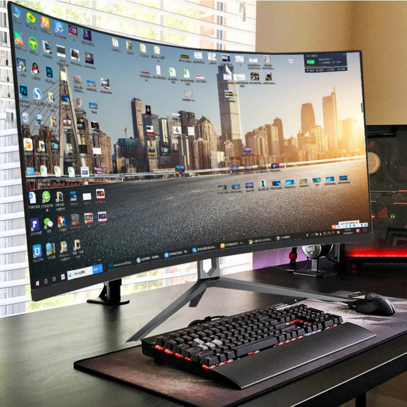 32-Inch Curved IPS LCD Gaming Monitor 144Hz 2K 1ms Response Time DP Interface Full HD 99% SRGB Wide Color Gamut 5000:1 Contrast