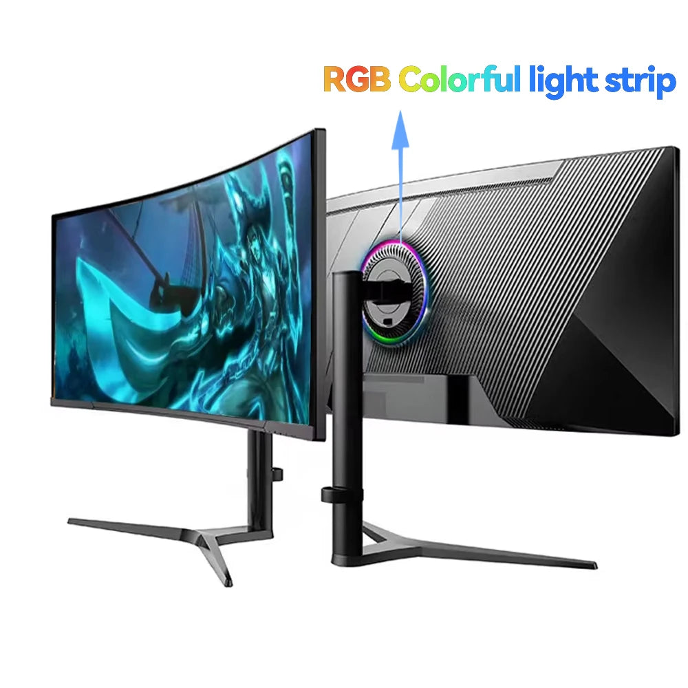 High Refresh 34 Inch 3440*1440 100HZ  Curved Borderless PC Lifting Gaming Monitor Gaming Experience