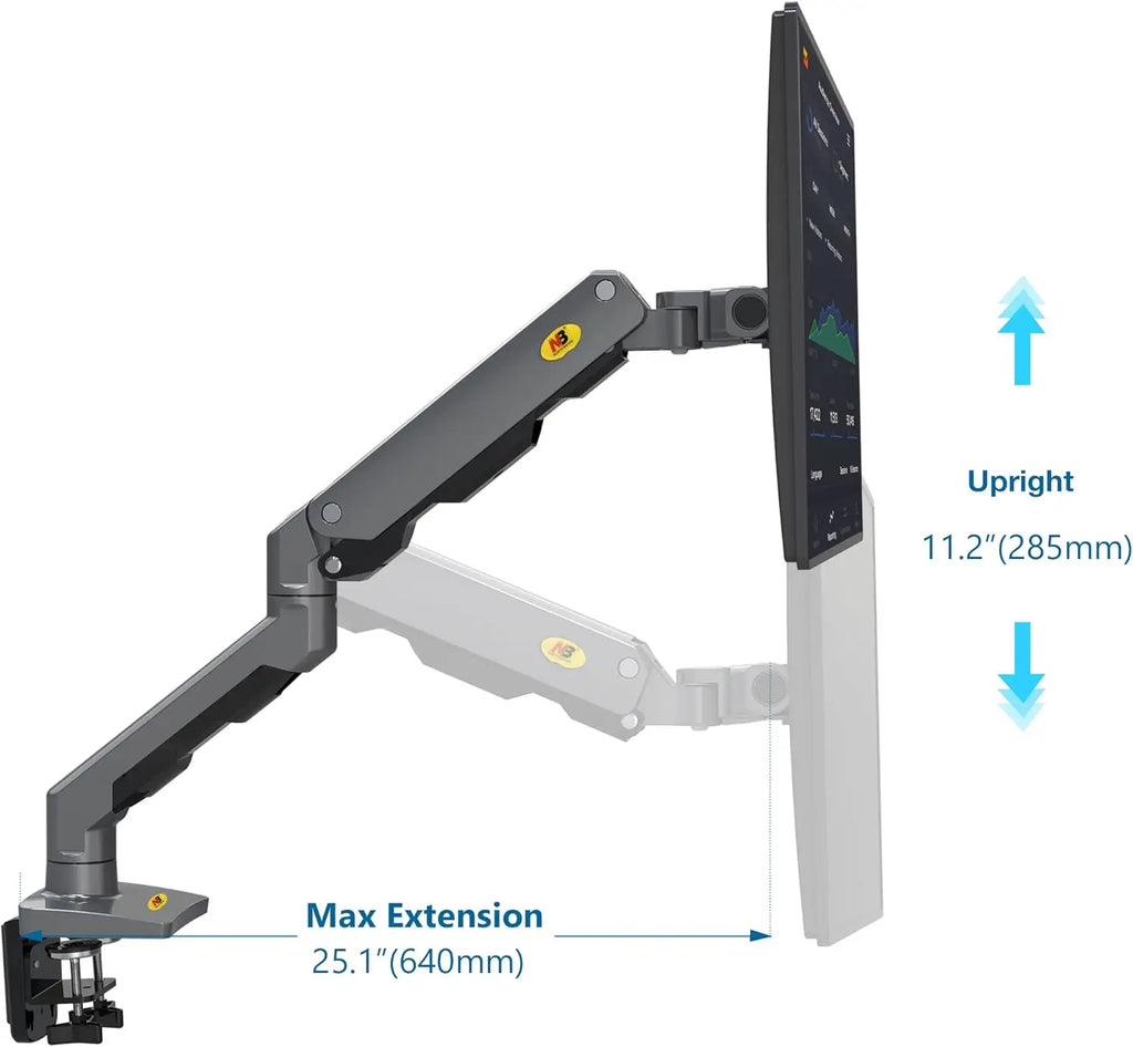 NB North Bayou Heavy Duty Monitor Arm Desk Mount, Full Motion Monitor Stand Fit for 27"-45" Big Screen Gaming Monitor Stand G50