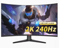 HKC CG321QKS 31.5-Inch 2K HD 240Hz Curved Gaming Monitor VA Panel 1ms Response 99% SRGB Wide Screen
